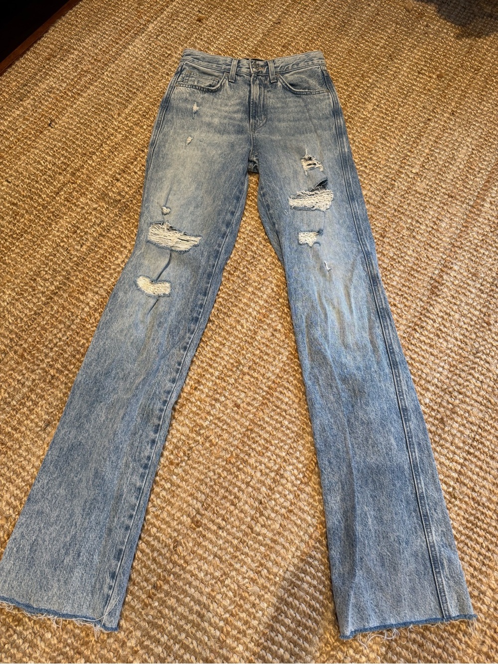 ⚜️ VERONICA BEARD DYLAN FULL LENGTH STRAIGHT HIGH RISE LIGHT WASH SZ 24 JEANS ⚜️